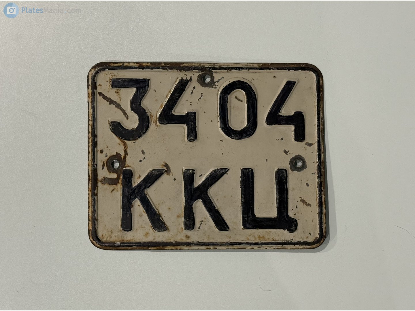 3404 ККЦ, License plate without vehicle 