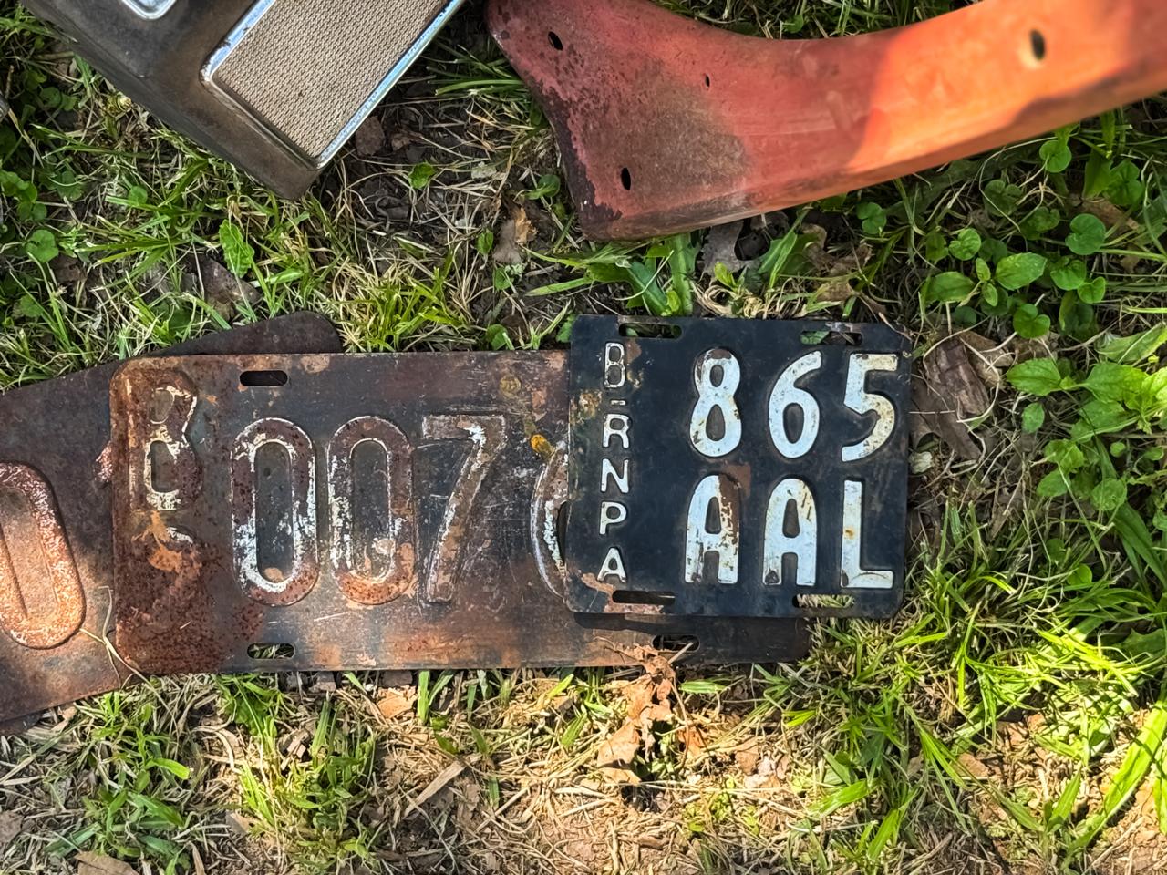 865 AAL, License plate without vehicle 