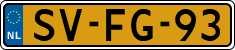 License plate of the Netherlands, Cars
