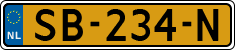 License plate of the Netherlands, Cars