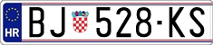 License plate of Croatia, Regular plates