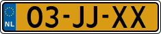 License plate of the Netherlands, Cars