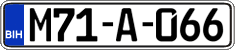 License plate of Bosnia and Herzegovina, Regular plates
