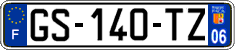 French license plate, SIV (ordinary)
