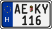 license plates of Hungary, Regular plates (2022)
