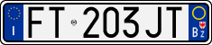 License plate of Italy, Cars (1994 year series)