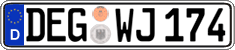 German license plate, Regular plates