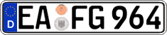 German license plate, Regular plates