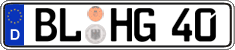 German license plate, Regular plates