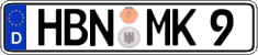 German license plate, Regular plates