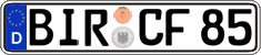 German license plate, Regular plates