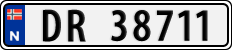 License plate of Norway, Cars