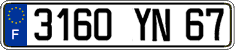 French license plate, FNI