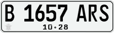 License plate of Indonesia, Regular plates