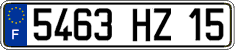 French license plate, FNI