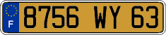 French license plate, FNI