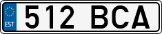 License plate of Estonia, Regular car plates