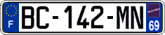 French license plate, SIV (ordinary)