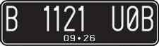 License plate of Indonesia, Regular plates