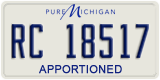 Michigan, Apportioned (RA 12345)