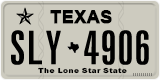 Texas, Regular plates (2012) (АBC-1234)