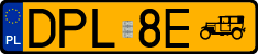 License plates of Poland, Oldtimers