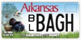 Arkansas, Specialty plates (AB XXXX / XXXXX)