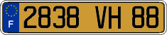 French license plate, FNI