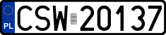 License plates of Poland, Regular car plates