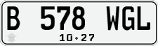License plate of Indonesia, Regular plates