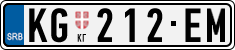 License plate of Serbia, Cars