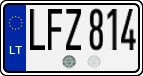 License plate of Lithuania, Cars