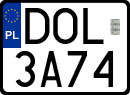 License plates of Poland, Special vehicles and motorcycles