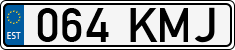 License plate of Estonia, Regular car plates