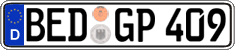 German license plate, Regular plates