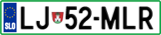 License plate of Slovenia, Cars