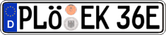 German license plate, Electric vehicles