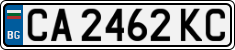 License plate of Bulgaria, Cars