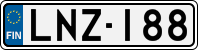 License plate of Finland, Cars