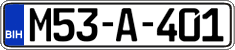 License plate of Bosnia and Herzegovina, Regular plates
