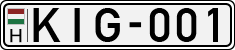 license plates of Hungary, Cars (1990)