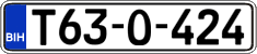 License plate of Bosnia and Herzegovina, Regular plates