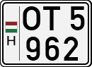 license plates of Hungary, Oldtimers (1990)