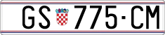 License plate of Croatia, Regular plates
