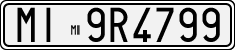 License plate of Italy, Cars (1927 year series)