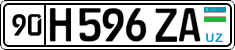 License plate of Uzbekistan, Private owners
