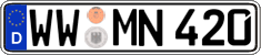 German license plate, Regular plates