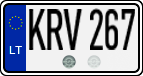 License plate of Lithuania, Cars