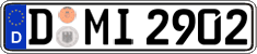German license plate, Regular plates