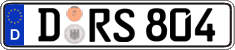 German license plate, Regular plates